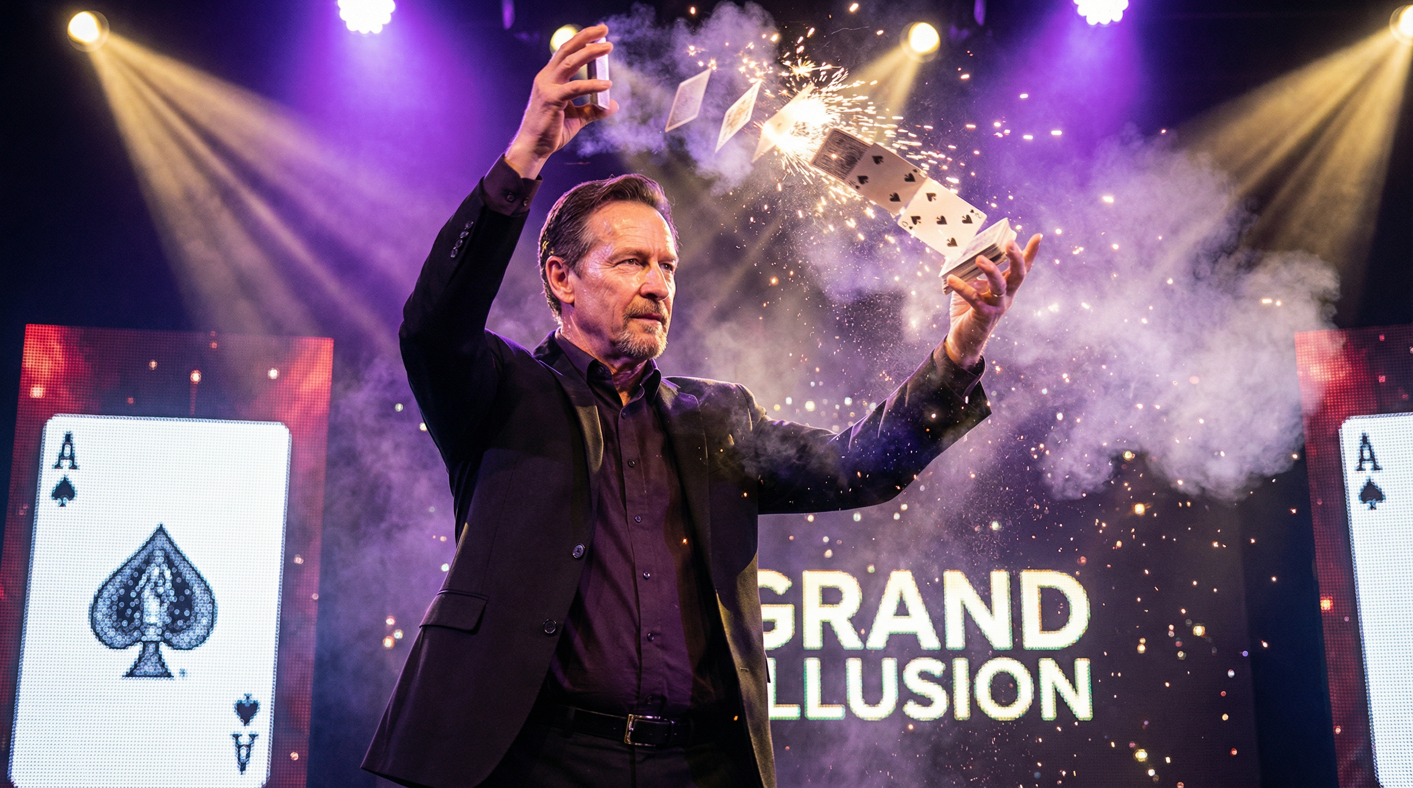 Magic performance on stage